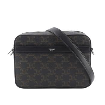 CELINE Triomphe Canvas Small boston in triomphe canvas and calfskin  (113772CAS.04LU, 197582CAS.04LU) in 2023