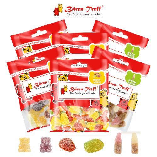 【Baren-Treff 德國派對熊】酸甜果汁軟糖x6包組 (加送可愛束口袋)