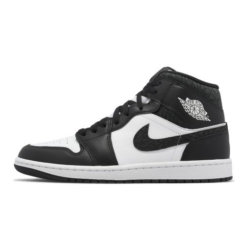 Nike Air Jordan 1 Mid SE 黑白熊貓爆裂紋AJ1 男鞋一代FB9911-001|休閒