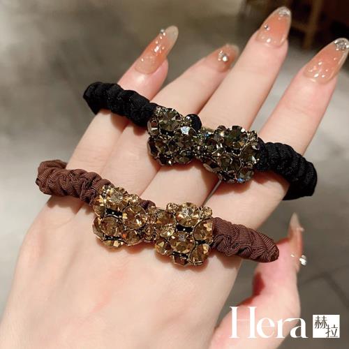  【Hera 赫拉】百搭蝴蝶結捷克鑽大腸髮圈 H112100308