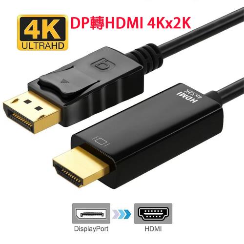 1M 4Kx2K DP轉HDMI線-DisplayPort轉HDMI線-X2入