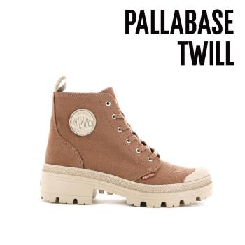 【PALLADIUM】 PALLABASE TWILL 經典拉鍊帆布美腿靴 女款 磚紅 96907-299