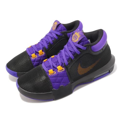 Nike 籃球鞋LeBron Witness VIII EP 男鞋黑紫湖人配色LBJ Lakers