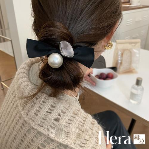 【Hera 赫拉】法式醋酸珍珠蝴蝶結髮圈 H112100302