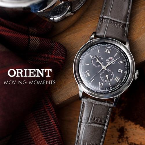 【ORIENT】東方錶 Multi-Eyes系列 RA-AK0704N 羅馬字 日期 皮錶帶 機械男錶 灰色 40.5mm