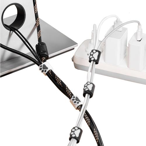 日本SP SAUCE喵咪理線黏扣帶2包裝(10枚白色+10枚黑色)