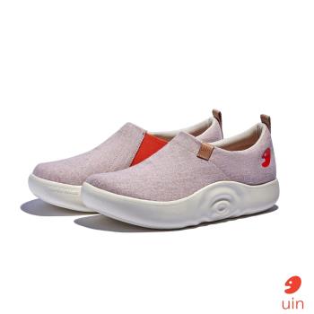 uin西班牙原創設計 女鞋 托萊多10白桃粉素色休閒鞋W1710814