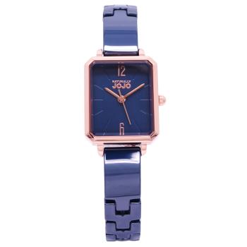 NATURALLY JOJO 文青女孩陶瓷優質腕錶-藍色-JO96991-55R