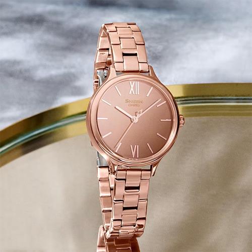 CASIO 卡西歐 SHEEN 鏡面拋光女錶(SHE-4560PG-4A)