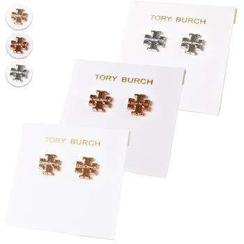 TORY BURCH 雙T LOGO針式耳環-(新款任選)
