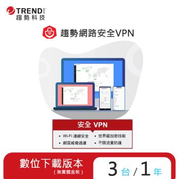 ESD 趨勢智慧安全VPN 一年三台防護版