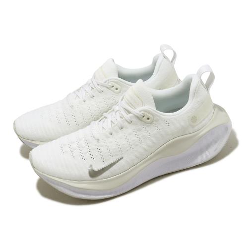 Nike 慢跑鞋Wmns Reactx Infinity Run 4 白銀女鞋運動鞋緩震環保材質