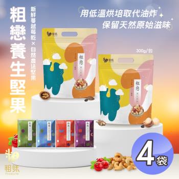 【粗味】養生四季堅果x4袋(全素/獨立隨手包裝/團購美食)