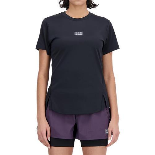 New Balance 女 黑色 運動 訓練 涼感 排汗 上衣 短T 短袖 WT33277BK