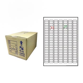【鶴屋】A4電腦標籤 11x27mm 圓角 175格 1000張入 / 箱 L1127(LX)