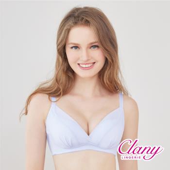 【可蘭霓Clany】 臺灣製無痕透膚性感V曲線無鋼圈無感內衣 爆乳集中包覆涼感小奶小胸 東森購物 淺灰色 6992-61