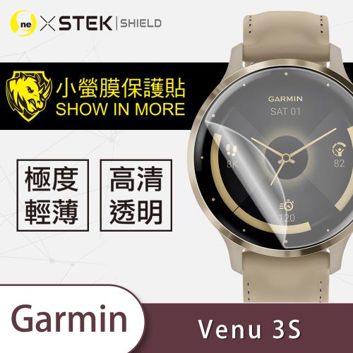 【O-ONE】Garmin Venu 3S 手錶『小螢膜』滿版全膠螢幕保護貼超跑包膜頂級原料犀牛皮(一組兩入)