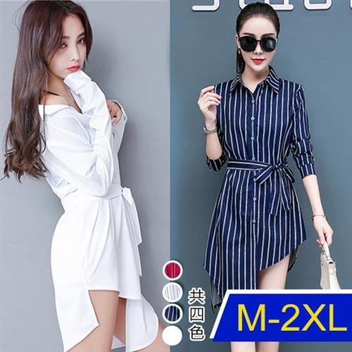 【韓國K.W.】男友寛大韓國隨興經典襯衫上衣外套(防曬/長袖襯衫/長袖上衣/薄外套)