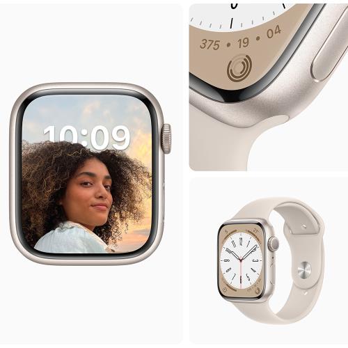 福利品】Apple Watch Series 8 45公釐GPS 鋁金屬錶殼保固6個月贈矽膠錶