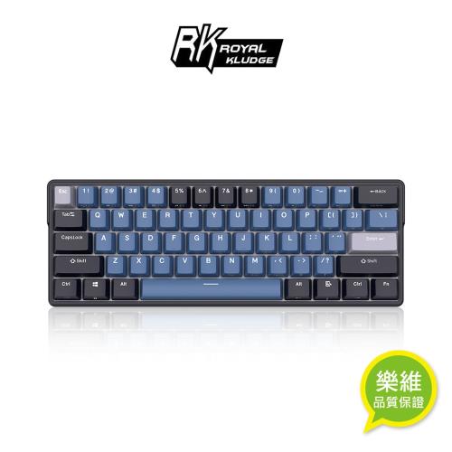 【RK】61 PLUS 60% 藍牙三模無線機械鍵盤K黃軸 RGB 靛藍｜中文