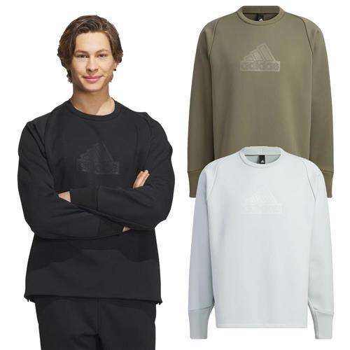 Adidas 男裝 長袖上衣 保暖 寬鬆 黑/綠/灰【運動世界】IQ1374/IQ1375/IQ1376