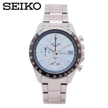 SEIKO 日本國內販售款 三眼計時手錶(SBTR029)-藍色系面X灰黑框/40mm