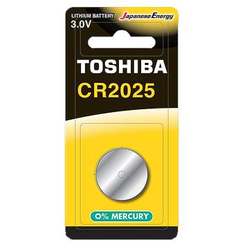 【東芝Toshiba】CR2025鈕扣型 鋰電池4粒裝(3V DL2025鈕型電池 無鉛 無汞)