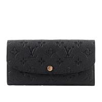 LV Monogram 牛皮壓紋 EMILIE 長夾(黑色) M62369