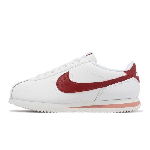 Nike 阿甘鞋Wmns Cortez 女鞋白紅復古皮革小白鞋休閒鞋DN1791