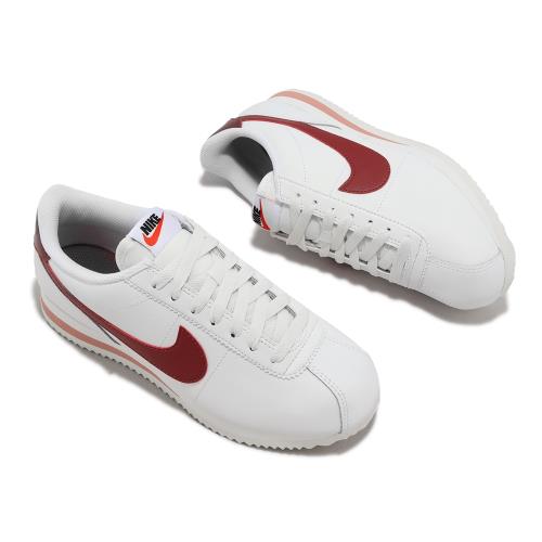 Nike 阿甘鞋Wmns Cortez 女鞋白紅復古皮革小白鞋休閒鞋DN1791-103|會員
