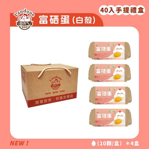 《咱兜ㄟ養雞場》富硒蛋(白殼)(10入x4盒)(禮盒)
