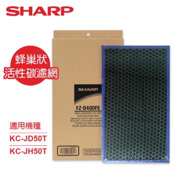 SHARP夏普KC-JD50T、KC-JH50T專用蜂巢狀活性碳濾網 FZ-D40DFE