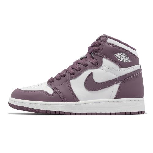 Nike 休閒鞋Air Jordan 1 Retro High OG GS 女鞋大童白紫AJ1 高筒