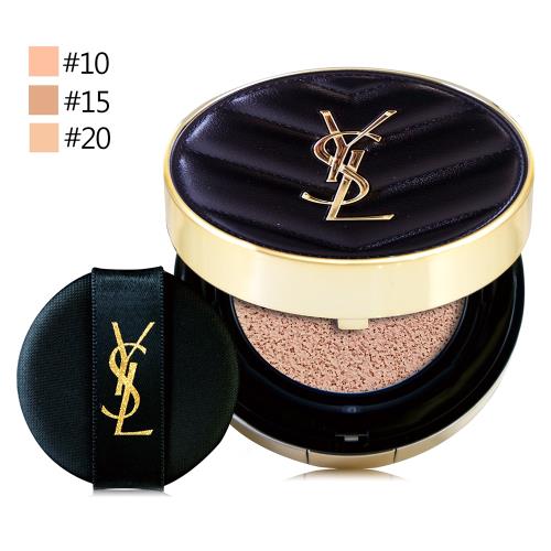 YSL 恆久完美霧光氣墊粉餅14g-黑氣墊(蕊+盒) #10 #20-任選 (正統公司貨)