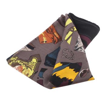 二手商品9.5成新 HERMES Monsieur et Madame 黑/黃/紫 方巾絲巾(140X140)