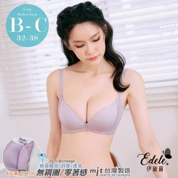 【伊黛爾】法妮瑞莎 集中爆乳透氣乾爽蕾絲機能單件內衣 (B-C罩,紫色)