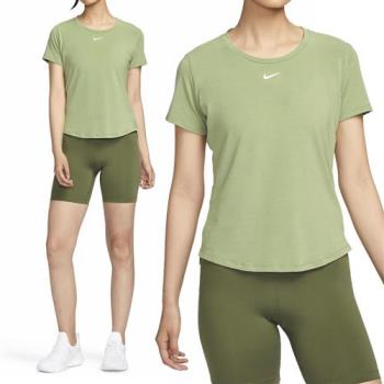 Nike W NK ONE LUXE DF SS STD TOP 女款 綠色 運動 休閒 短袖 上衣 DD0619-386