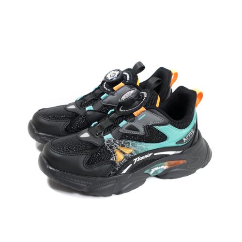 小男生鞋 運動鞋 電燈鞋 童鞋 黑色 魔鬼氈 大童 2319 no269