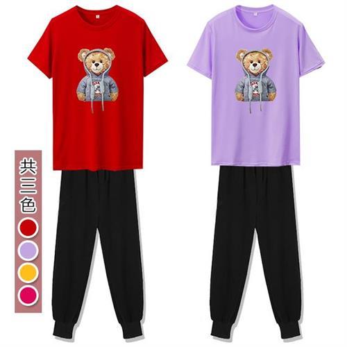 【韓國K.W.】(現貨)穿搭零失手帽子熊褲睡衣居家服