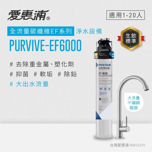 EVERPURE愛惠浦 櫥下型 PURVIVE-EF6000大流量不鏽鋼龍頭生飲淨水器