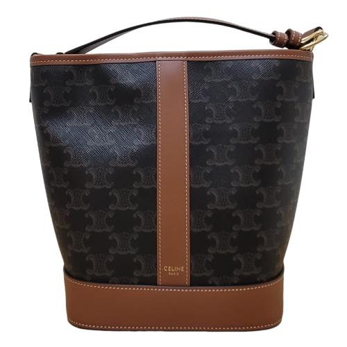 CELINE Triomphe Canvas Medium Bucket In Triomphe Canvas (191132CAS.04LU)