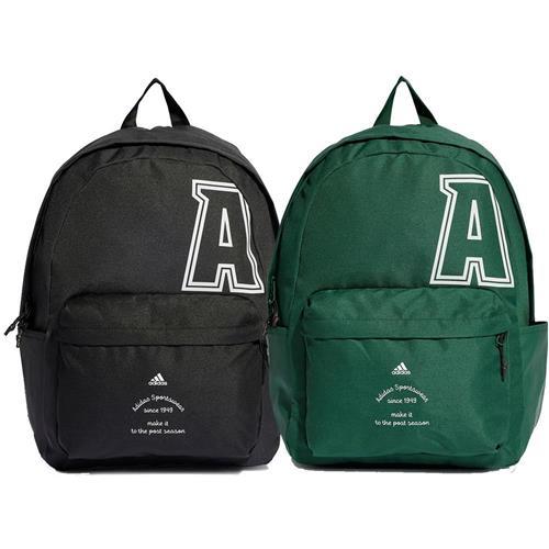 Adidas 後背包 雙拉鍊 A字 黑/綠【運動世界】HY0744/IK3526
