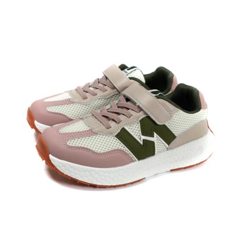 小女生鞋 運動鞋 童鞋 粉紅/墨綠 魔鬼氈 大童 B1805 no272