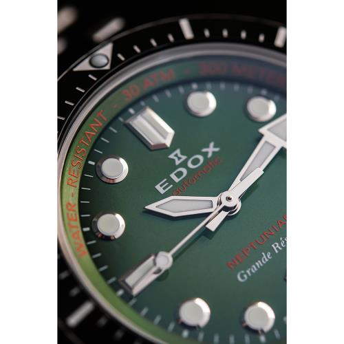 EDOX 伊度Neptunian 海神68H超動能300米潛水機械錶-綠/42mm(E80801.3VM