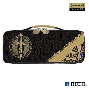 HORI Switch 授權周邊 薩爾達傳說 王國之淚 寬款型收納包 主機包 黑色（NSW-435）