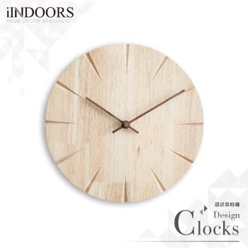【iINDOORS】Loft 簡約設計時鐘-極簡實木30cm