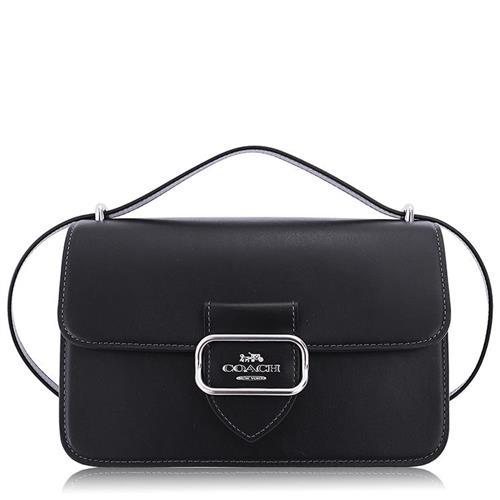 COACH 小牛皮 / LARGE 小款 / 斜背 兩用包_黑色