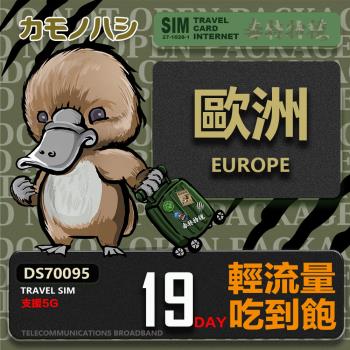 【鴨嘴獸 旅遊網絡卡】Travel Sim 歐洲19天上網絡卡 歐洲上網絡卡 歐洲網絡卡 吃到飽網絡卡