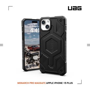 UAG iPhone 15 Plus 磁吸式頂級版耐衝擊保護殼-極黑 (支援MagSafe 10年保固)