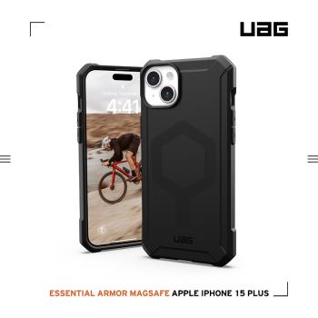 UAG iPhone 15 Plus 磁吸式耐衝擊輕量保護殼-黑 (支援MagSafe)